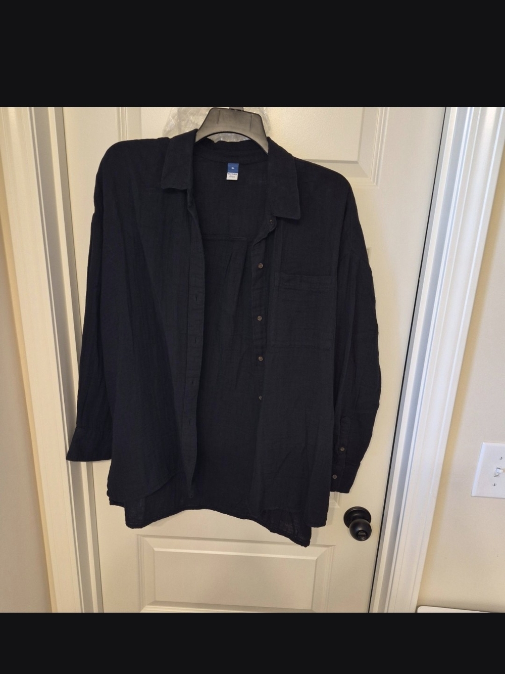 Old Navy Black Button-Down Women's Shirt